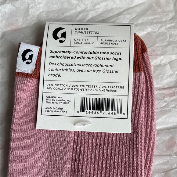 NWT Glossier Limited Edition Socks - Picture 4 of 4